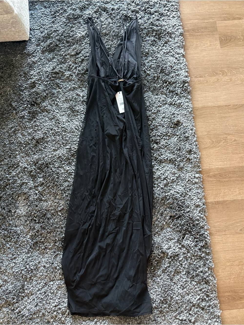 Bluebella Black Sheer Night Chemise with Gold Accent - Picture 6 of 8